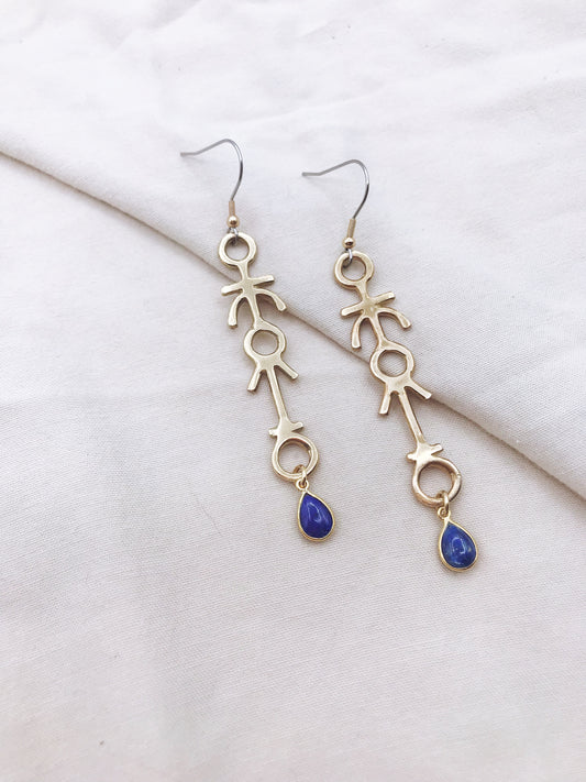 Pathway Earrings- Lapis
