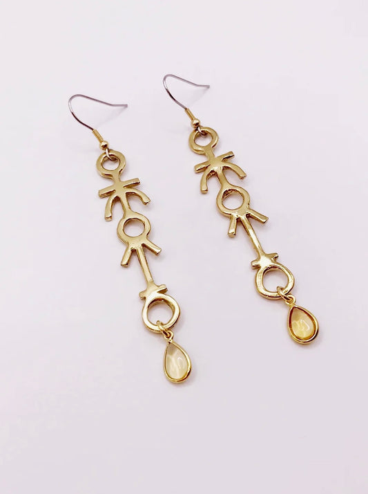 Pathway Earrings- Citrine