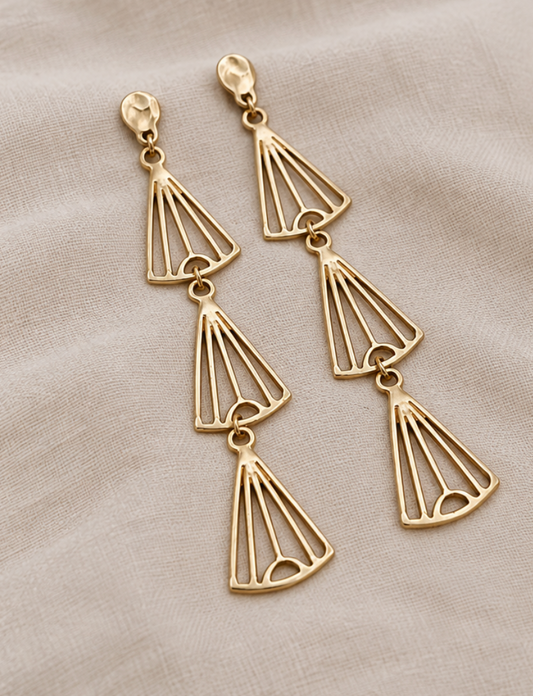 Sunbeam Earrings - Triple