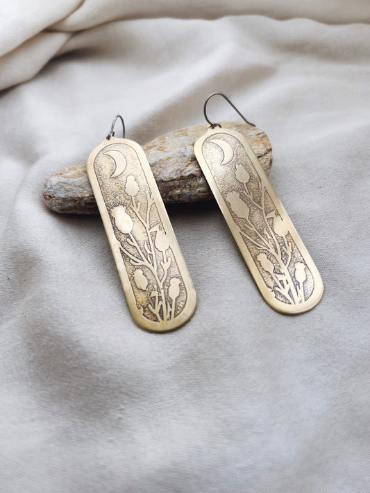 Moon Flower Earrings