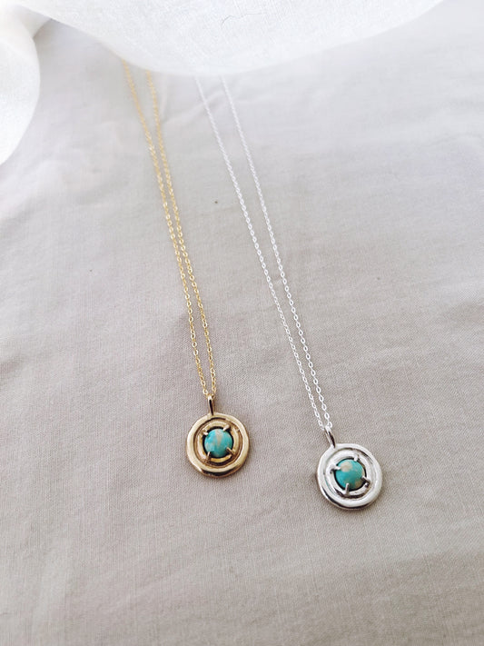 Cycles Pendant with Turquoise