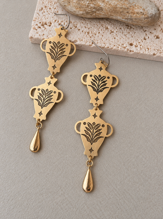 Vessel Earrings-Double