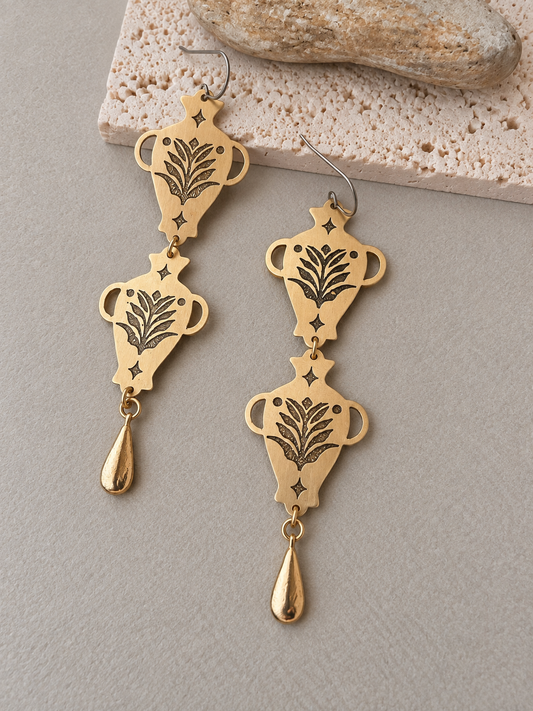 Vessel Earrings-Double