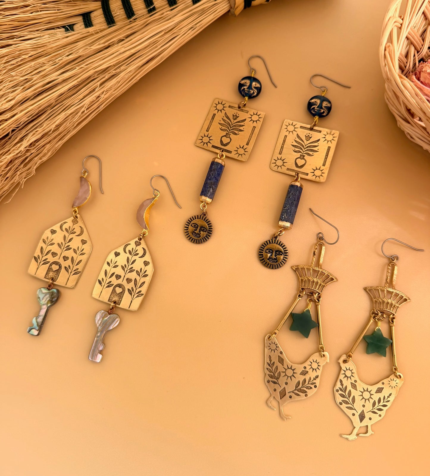 Celestial Quilt Earrings