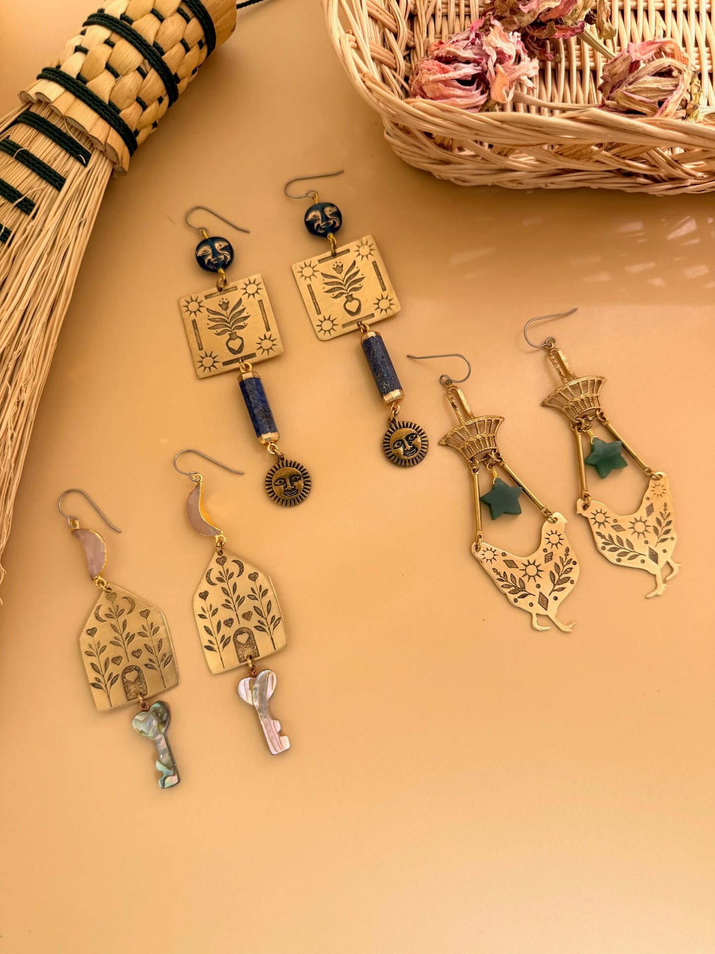 Cosmic Hen Earrings