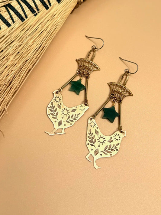 Cosmic Hen Earrings