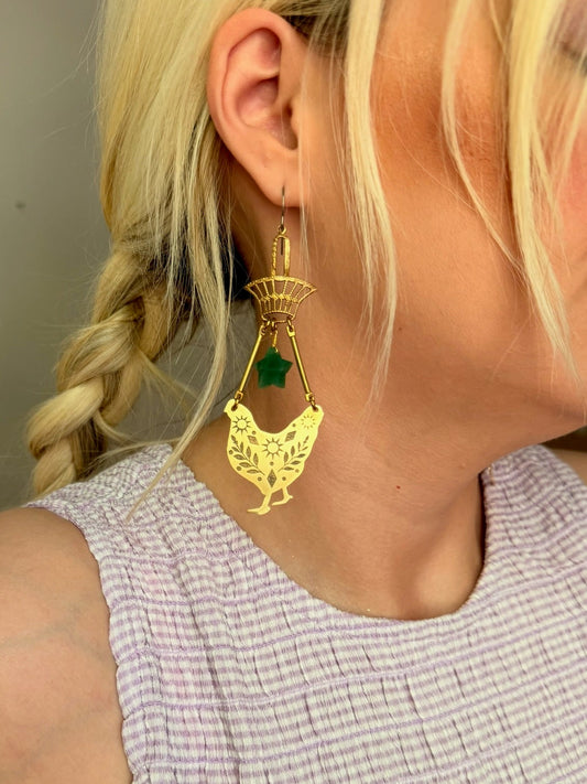 Cosmic Hen Earrings