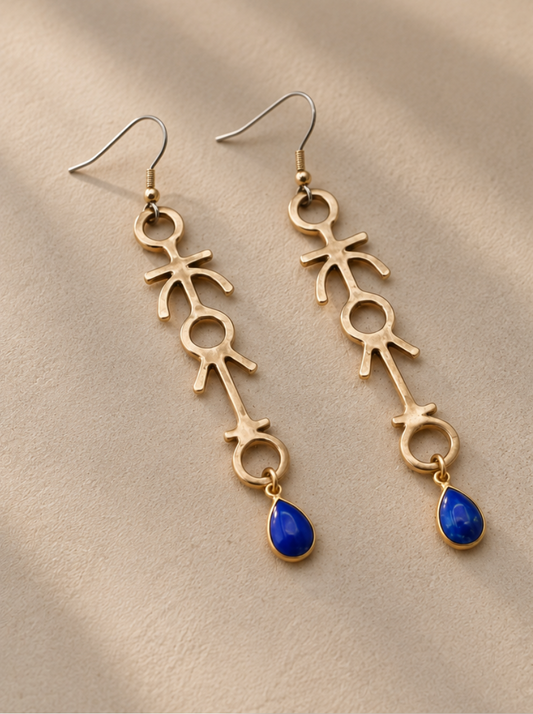 Pathway Earrings- Lapis