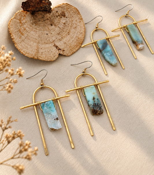 Amazonite Balance Earrings