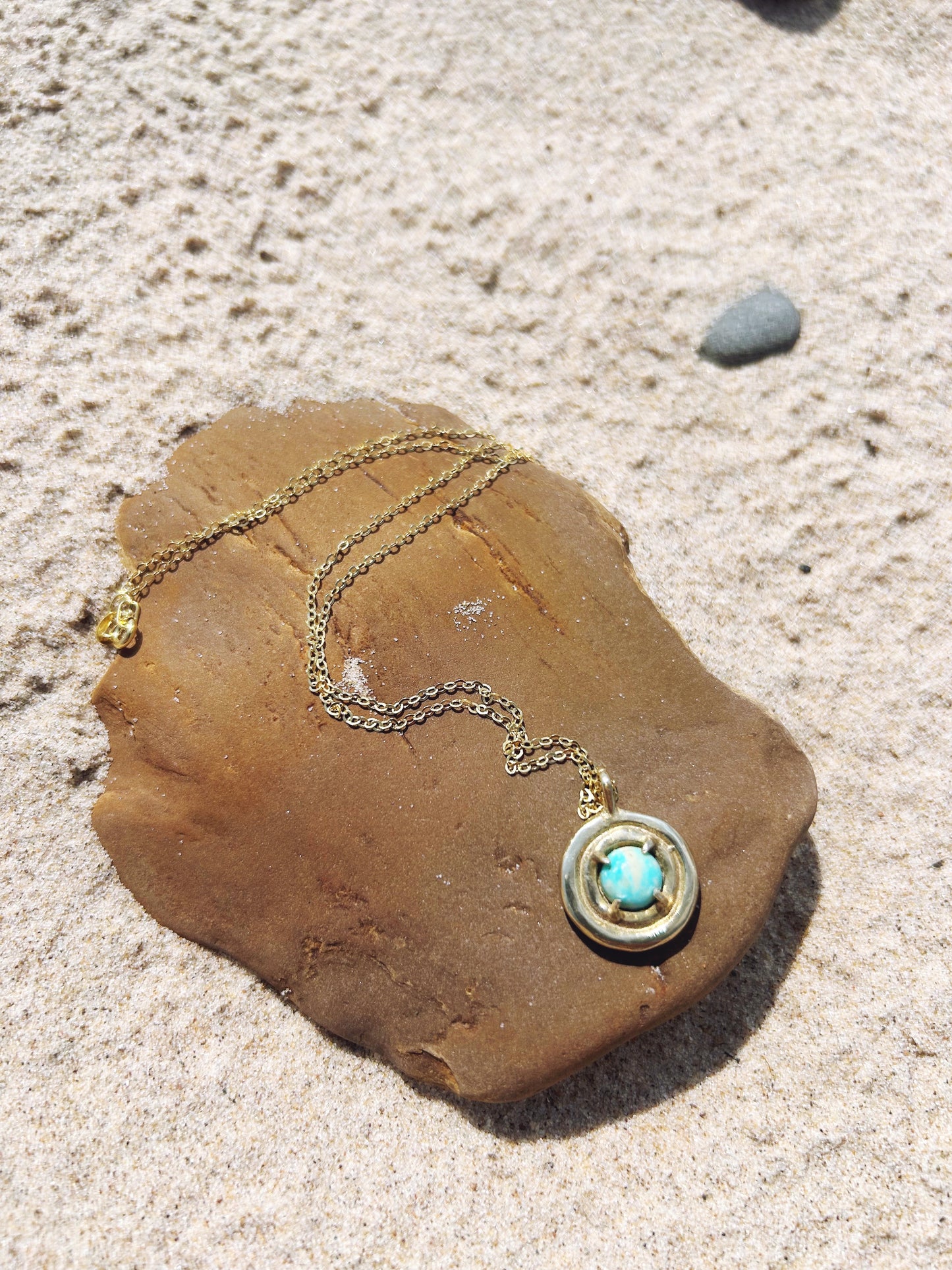 Cycles Pendant with Turquoise